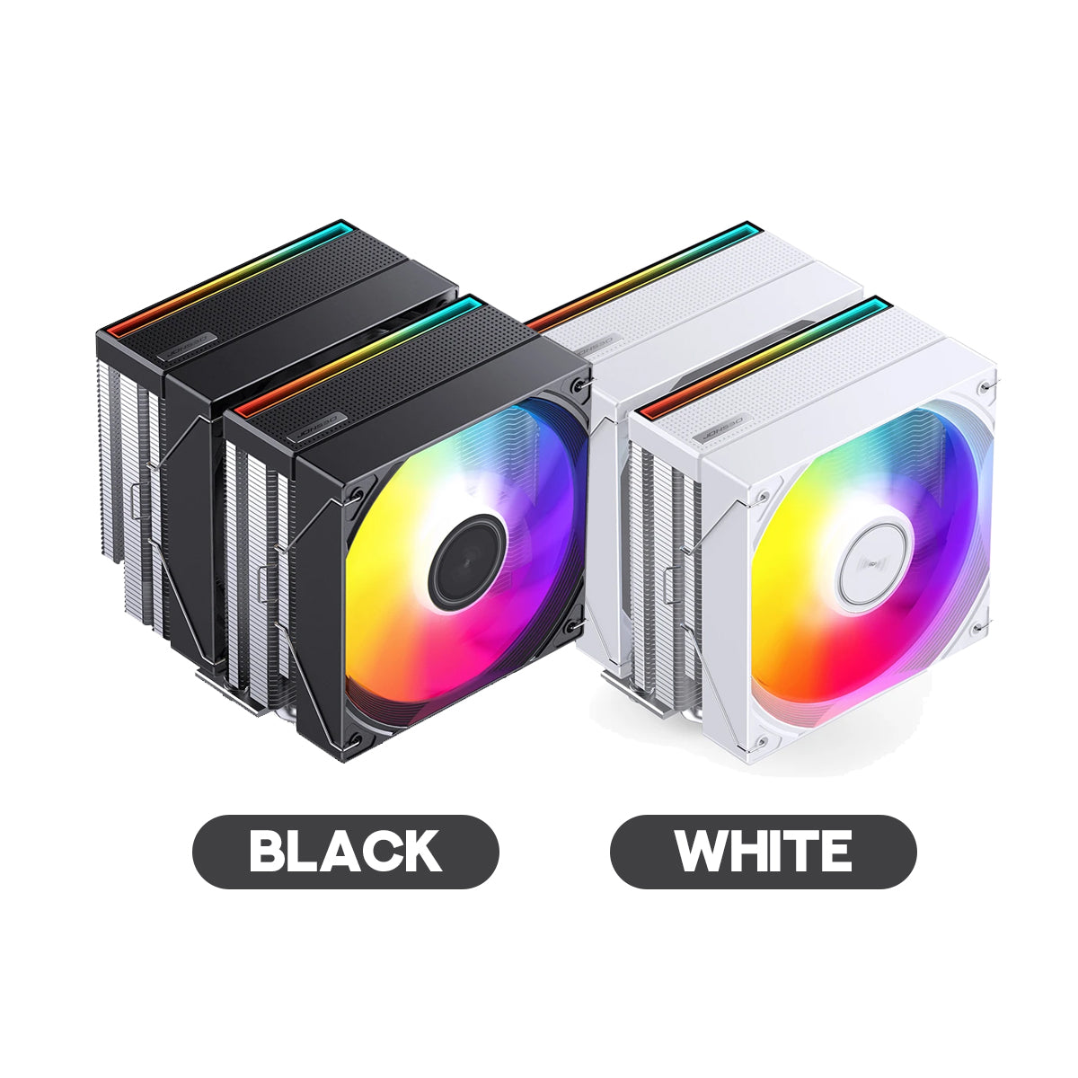 Jonsbo CB80 ARGB Dual-Tower CPU Cooler (Black, White)
