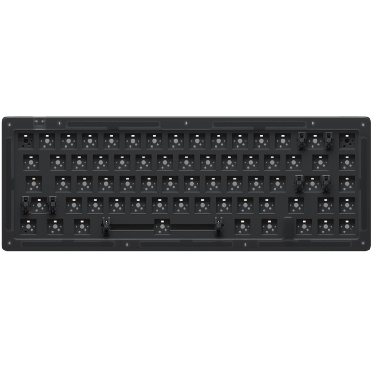 AKKO ACR67 RGB MECHANICAL KEYBOARD ACRYLIC DIY KIT WITH PCB AND COILED CABLE RGB BACKLIT 67-KEY (BLACK) - DataBlitz