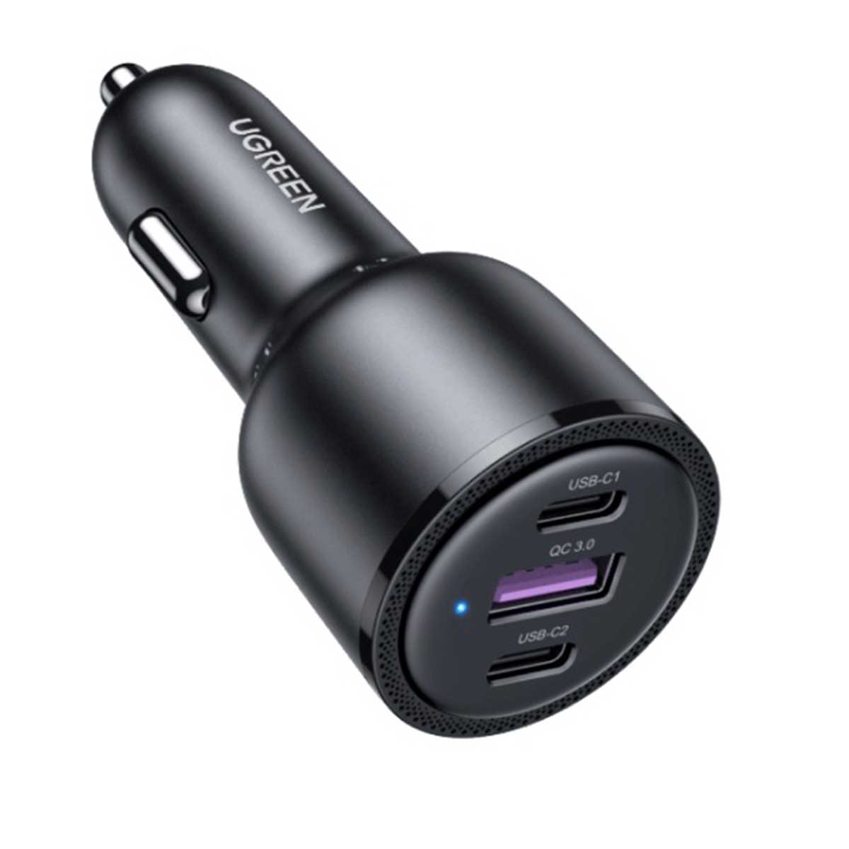 UGreen 3-Port 2XUSB-C PD+USB-A 69W Fast Car Charger (Black) (CD239/20467)
