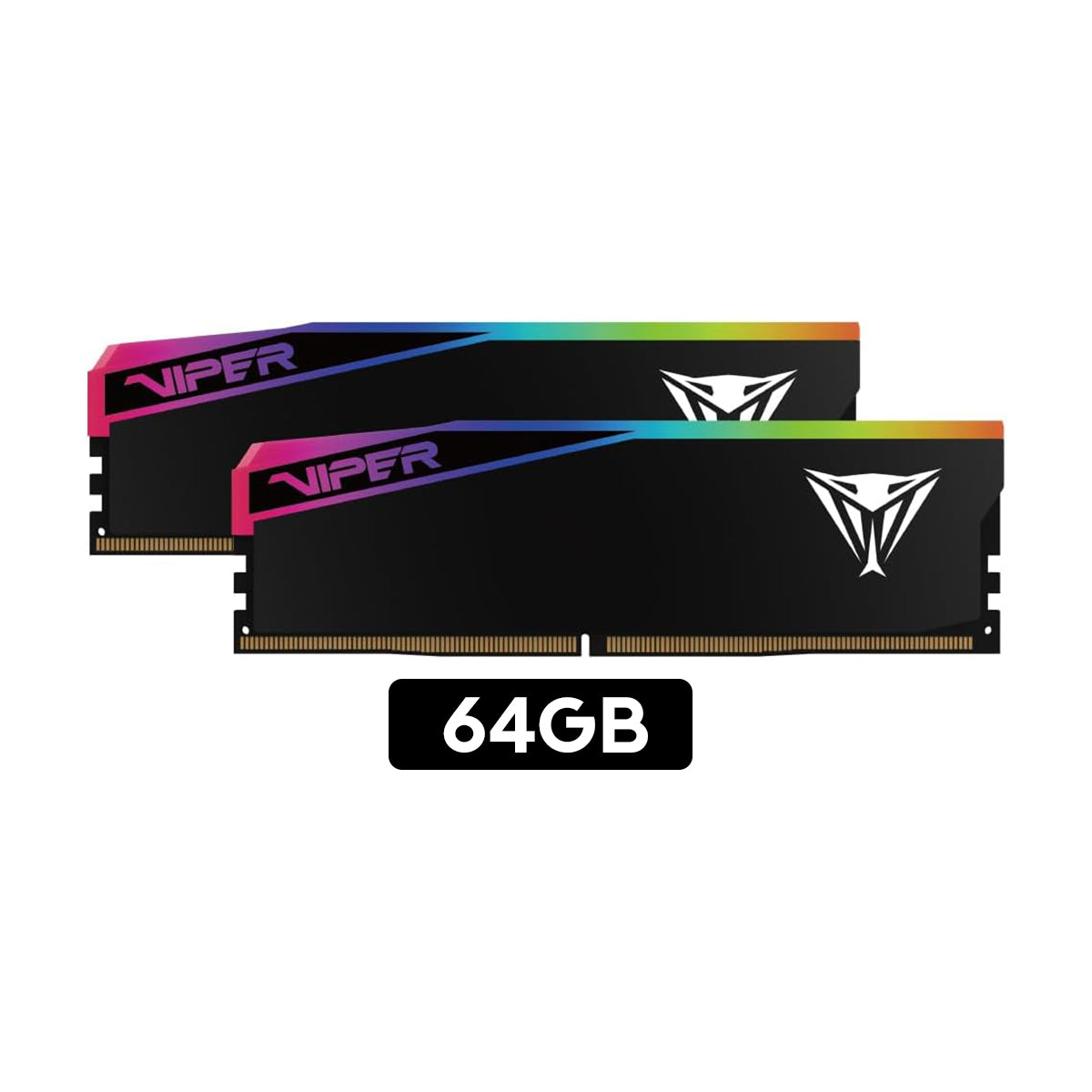 Patriot Viper Elite 5 Ultra RGB 64GB (2x32GB) DDR5 6400MT/s CL36 UDIMM Gaming Memory