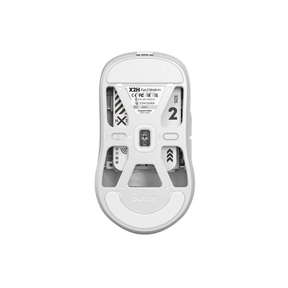 Pulsar X2 H Ultralight Wireless Symmetrical Esports Mouse Size 2 (White) (PX2H22)