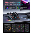 Transnovo Adjustable Stand 4-in-1 Charging Station with RGB Light for Nintendo Switch 2 Joy-Pad