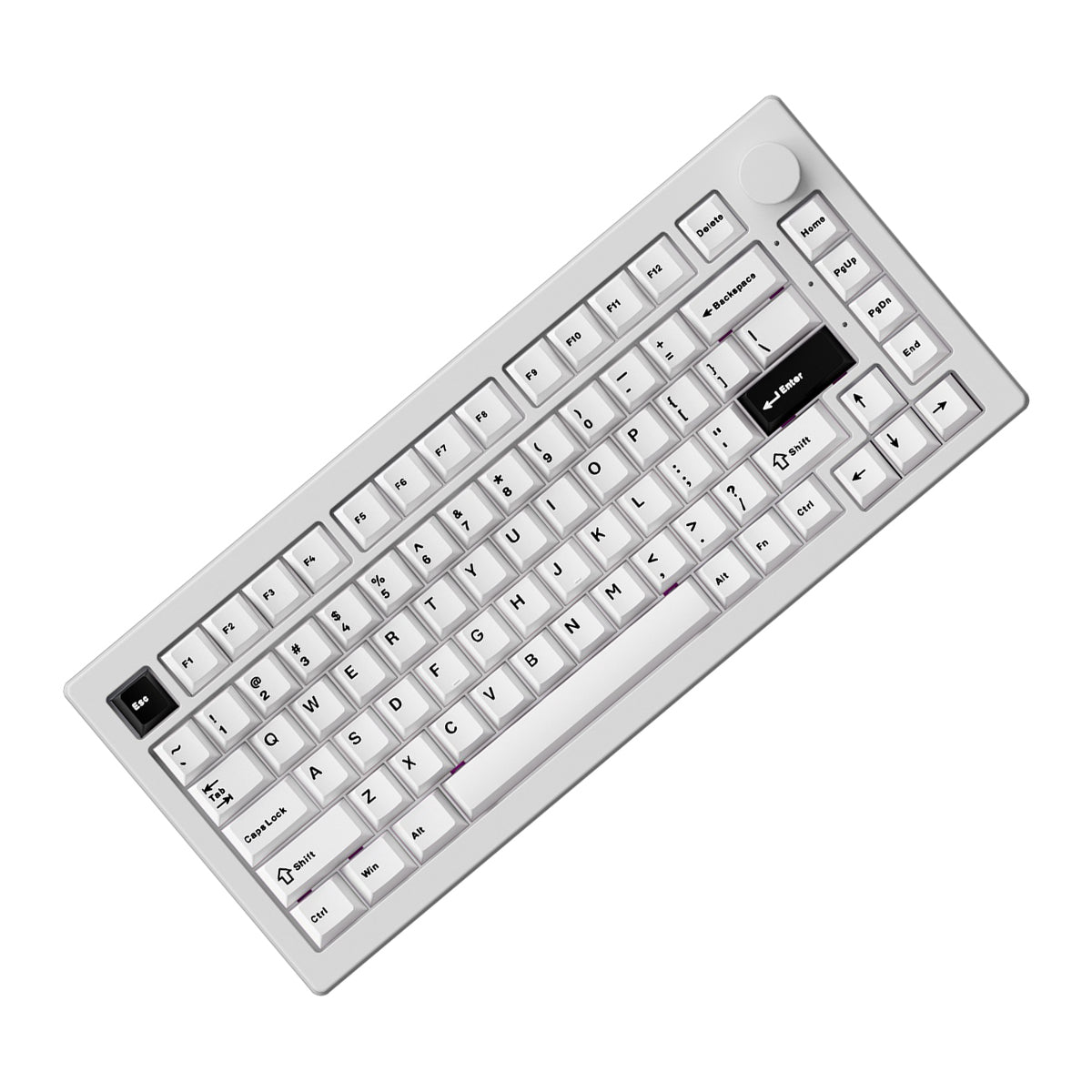 Akko 5075 V3 Multi-Mode RGB Hot-Swappable Mechanical Keyboard (Black on White)