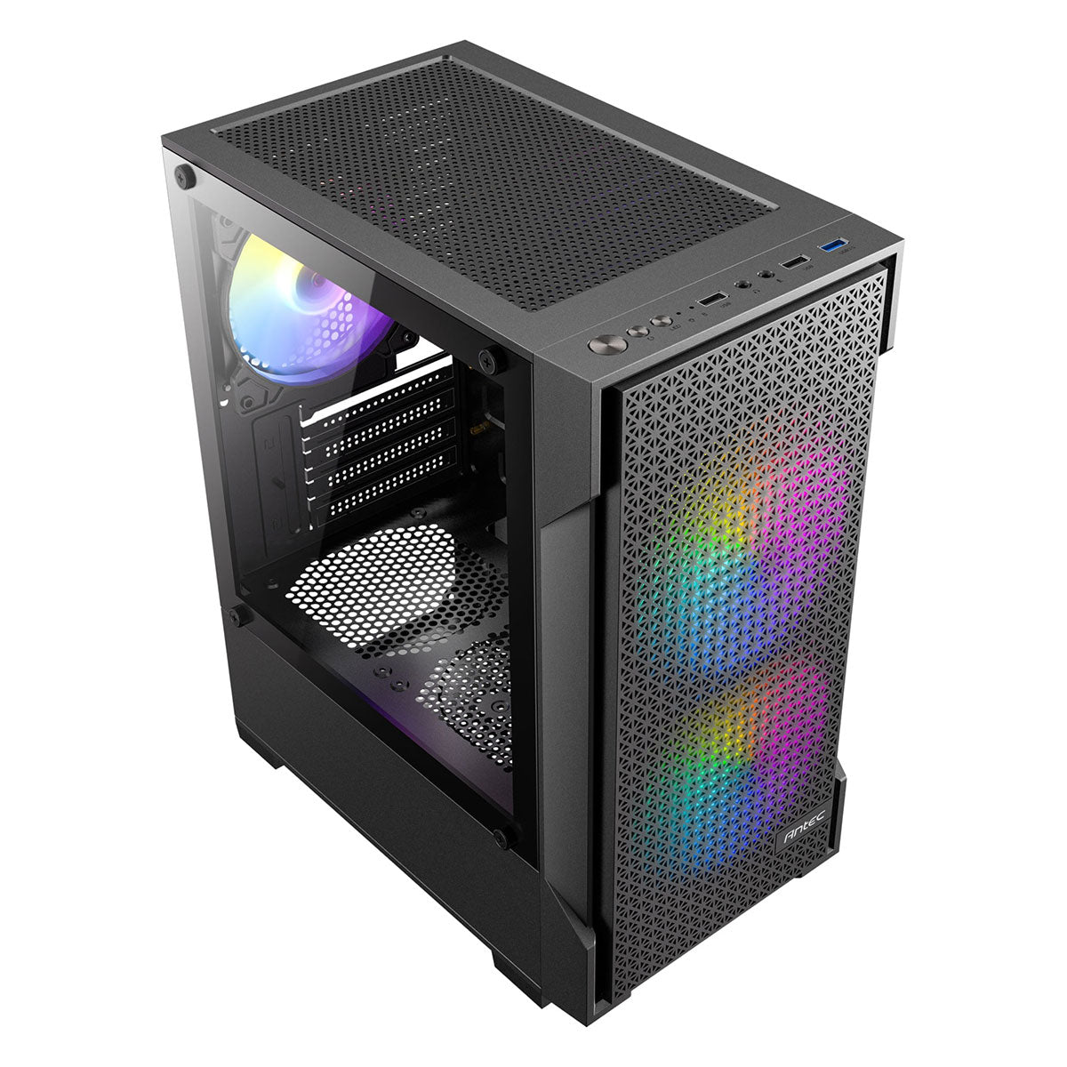 Antec VX100M RGB Micro-ATX | ITX Mini-Tower Gaming Case (Black)