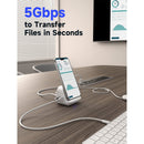 JSAUX USB-C 8-in-1 Docking Station with Phone Holder (White) (HB0802)