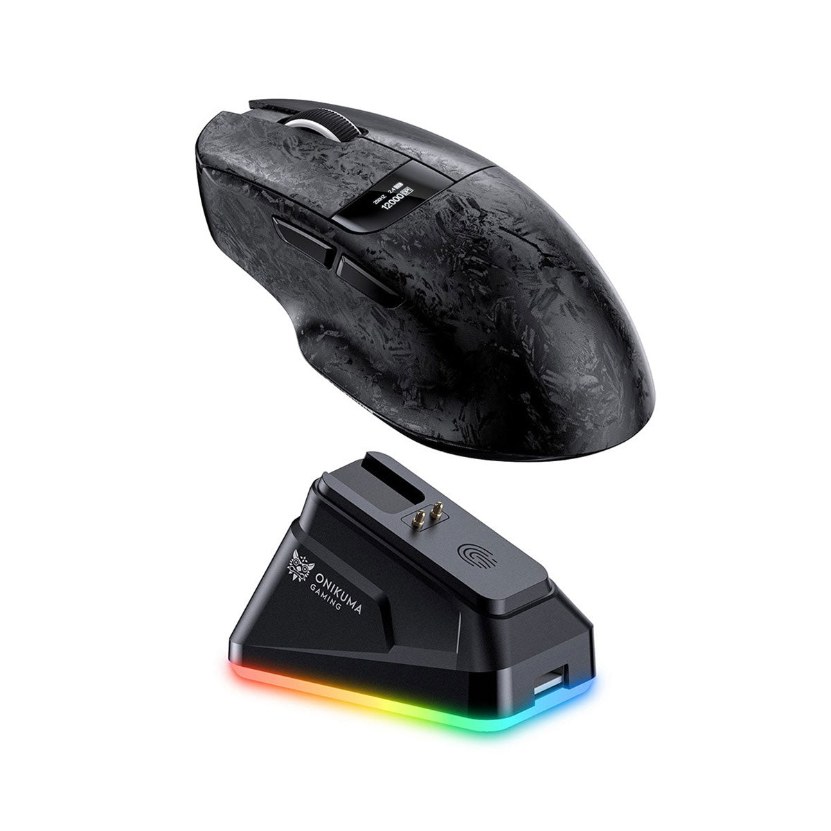 Onikuma DM08 Tri-Mode RGB Wireless Gaming Mouse (Black)