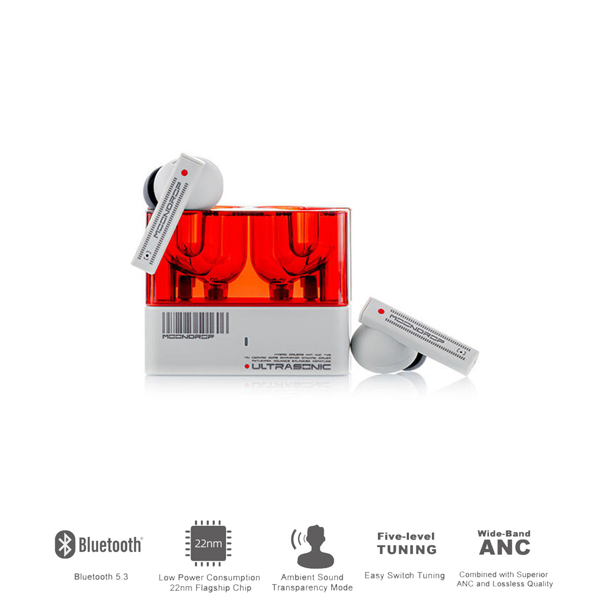 Moondrop Ultrasonic Hybrid Drivers TWS Earphone ANC Dynamic Driver Earbuds