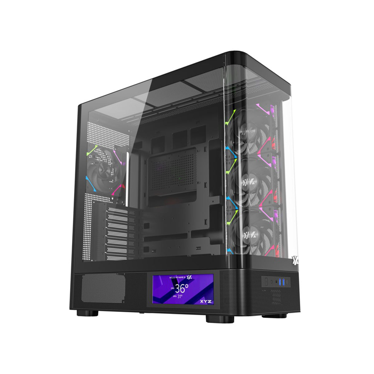 XYZ Quantum Pro ATX Curved Glass Panoramic PC Case