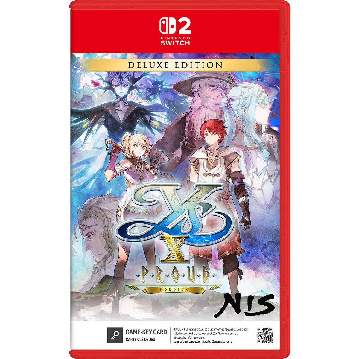 Nintendo Switch 2 YS X Proud Nordics Deluxe Edition Game Key Card (US) (Eng/FR)