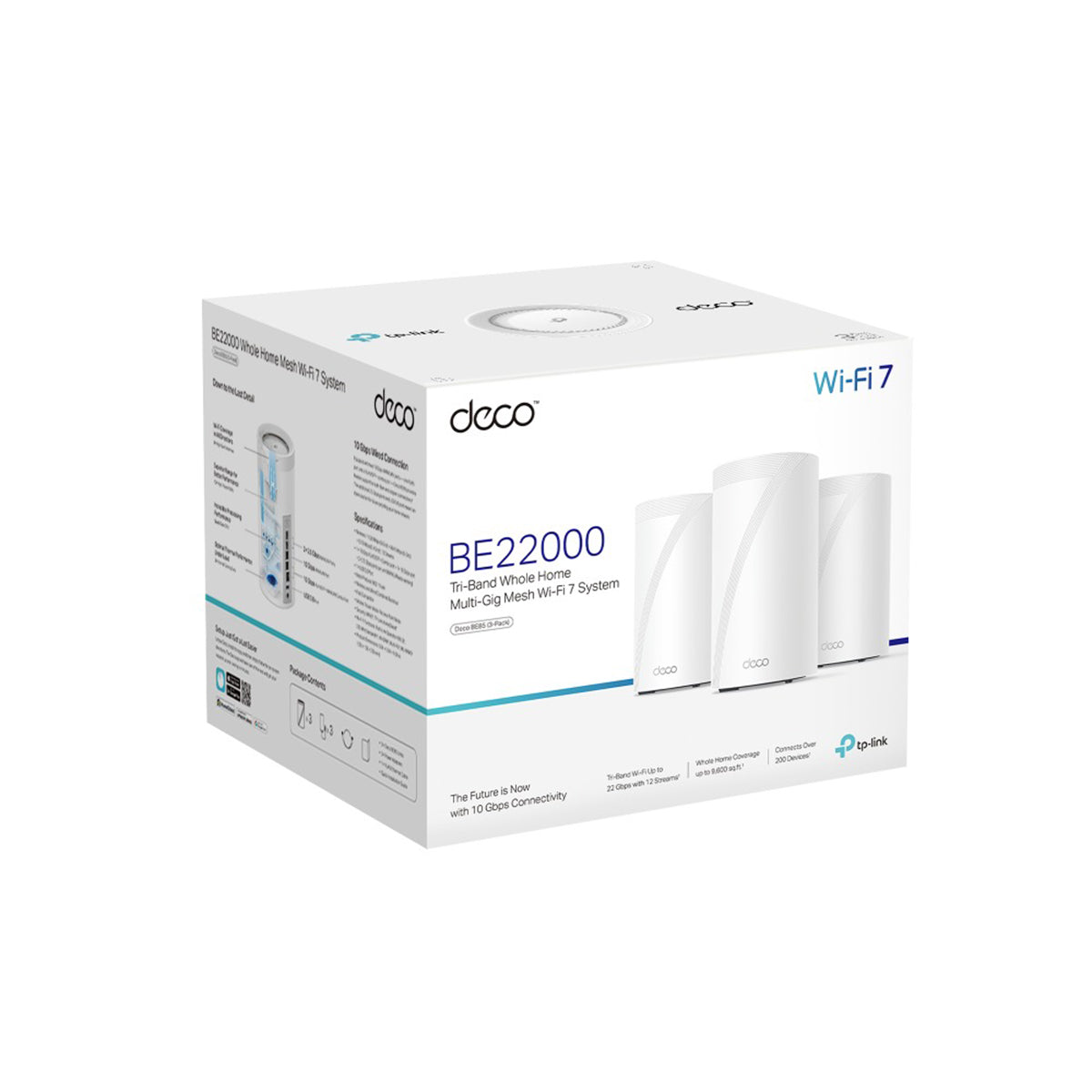 TP-Link Deco BE85 BE22000 Tri-Band Whole Home Mesh WiFi 7 System (1-Pack, 2-Pack, 3-Pack)