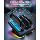 Transnovo Adjustable Stand 4-in-1 Charging Station with RGB Light for Nintendo Switch 2 Joy-Pad
