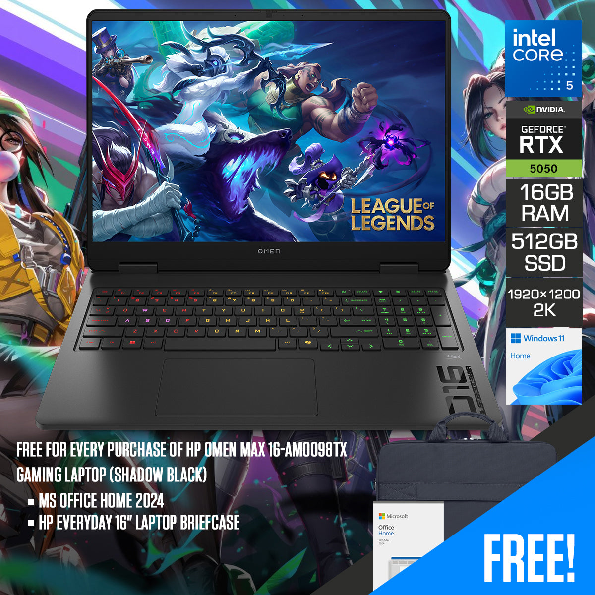HP Omen Max 16-am0098TX Gaming Laptop (Shadow Black) | DataBlitz