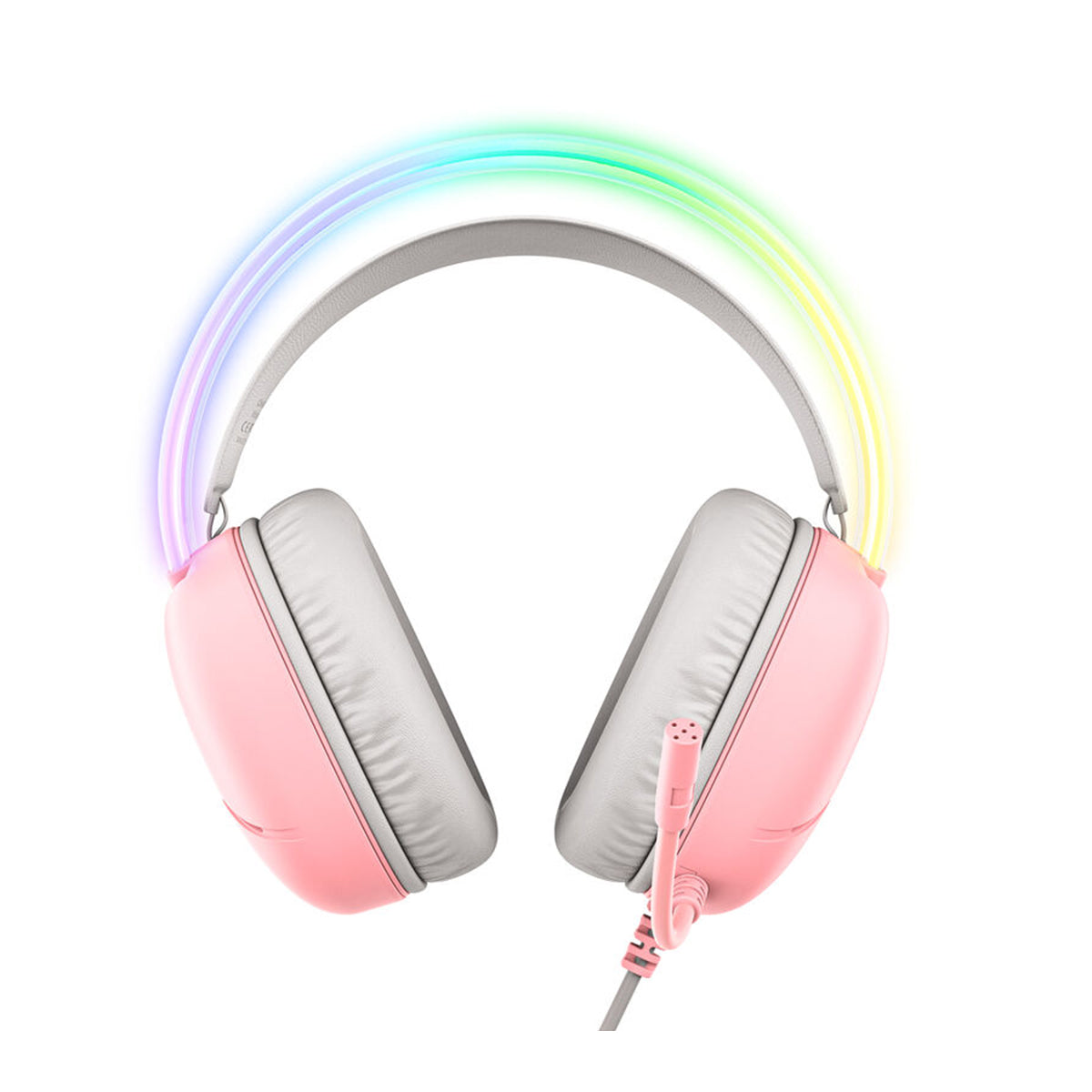 Onikuma X33 RGB Wired Gaming Headset with Noise Cancelling Microphone (Black, Pink)