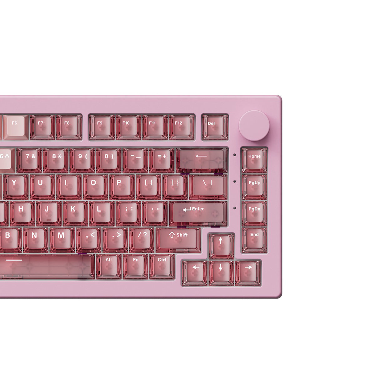 Akko 5075 V3 Wired ARGB Hot-Swappable Magnetic Keyboard (Gradient Hybrid Pink Transparent)