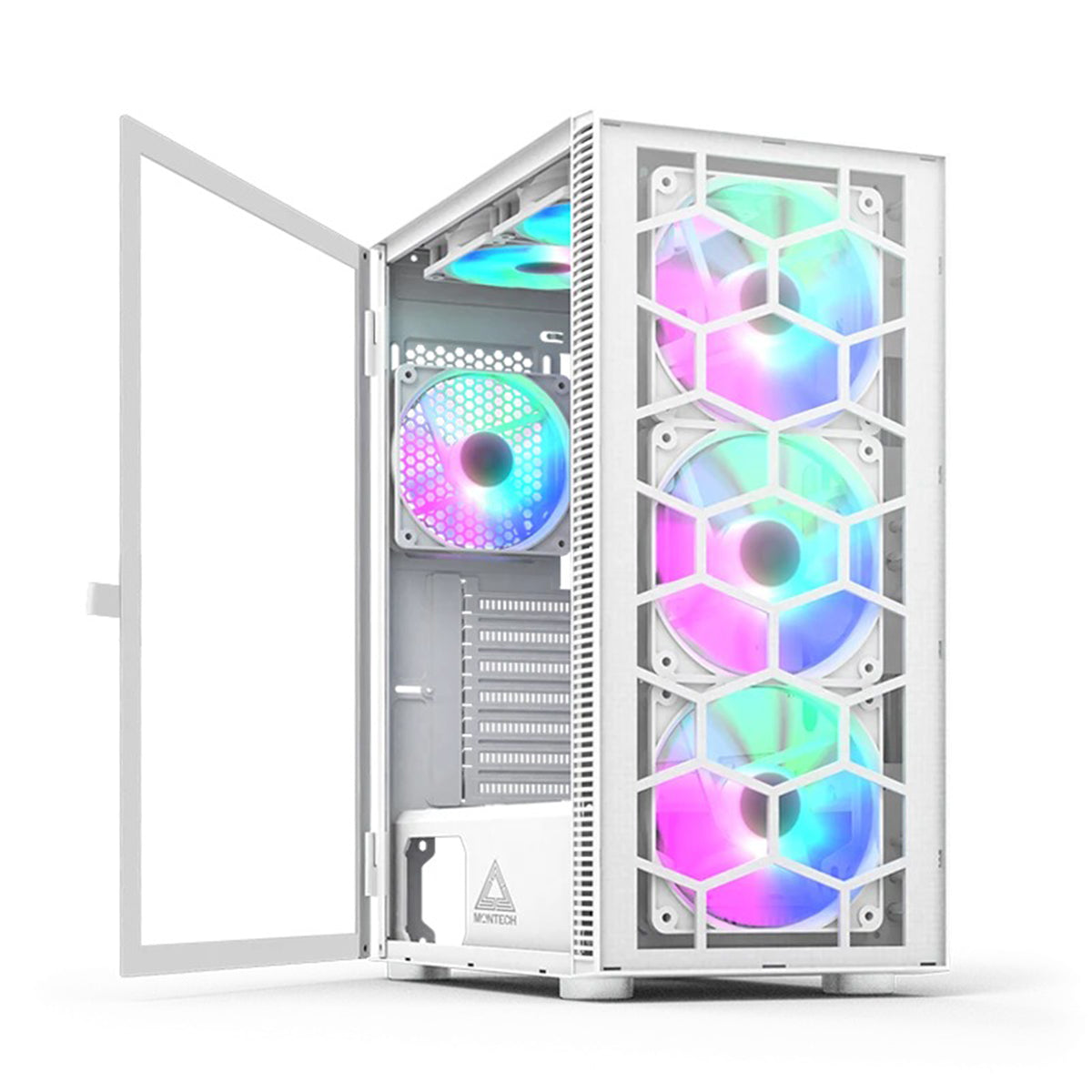 Montech X3 Glass Mid Tower PC Case (Black, White)