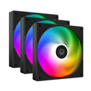 ID-Cooling AS-120-K ARGB Trio FX 120mm 4Pin PWM/3Pin 5V ARGB Silent Daisy Chain CPU Fan (Black)