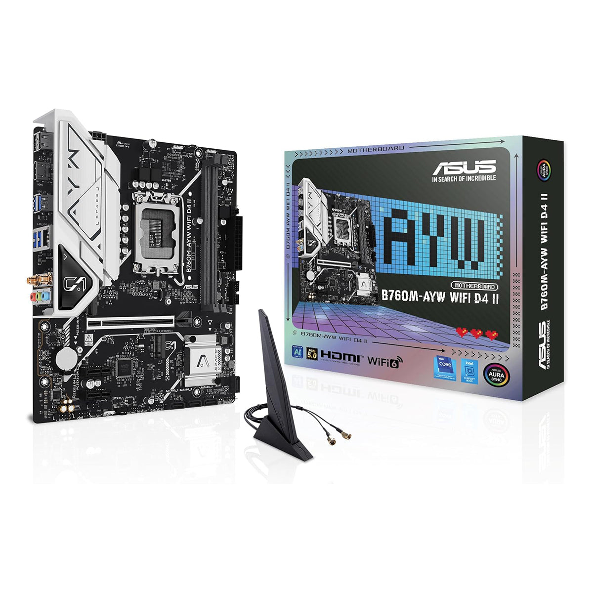 ASUS B760M-AYW WiFi DDR4 Intel Motherboard