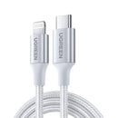 Ugreen Lightning To Type-C 2.0 Male Cable - 1M (Silver) (US304/70523)