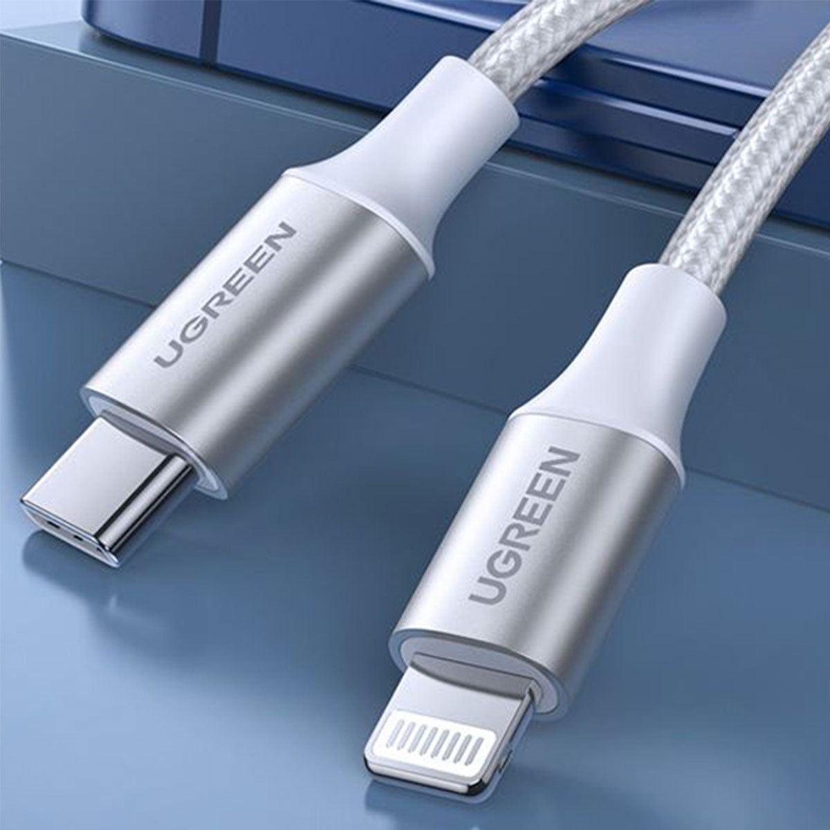 UGreen Lightning To Type-C 2.0 Male Cable - 1.5M (Silver) (US304/70524)