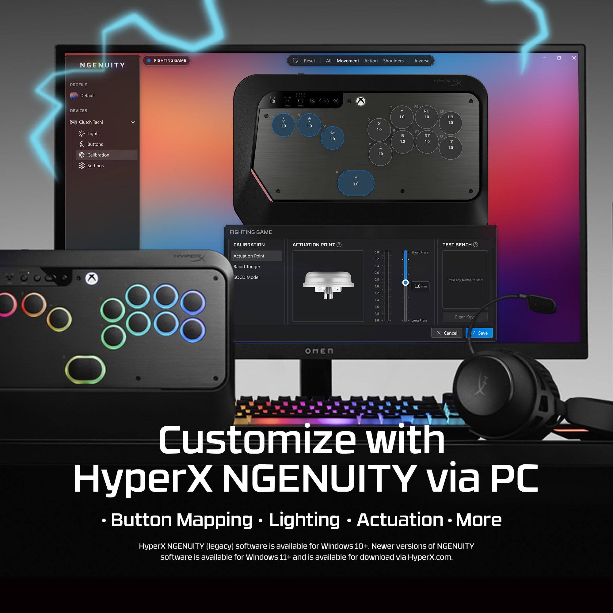 HyperX Clutch Tachi Wired Gaming Controller for Xbox (B11D9AA)