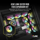 Corsair iCUE Link QX120 RGB 120mm PWM PC Fan Expansion Kit (Black) (Single Pack)