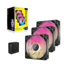 Corsair iCUE Link RX120 MAX RGB 120mm PWM Thick Fans Starter Kit - Triple Pack (Black)