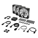 Corsair iCUE Link RX120 MAX RGB 120mm PWM Thick Fans Starter Kit - Triple Pack (Black)