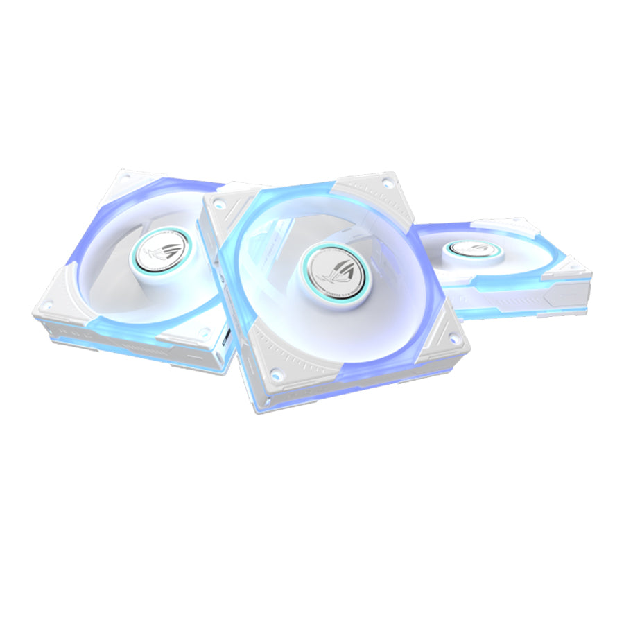 Asus ROG Eurux GR120 ARGB Reverse Fan CPU Cooling Fan (Triple Pack) (Black, White)