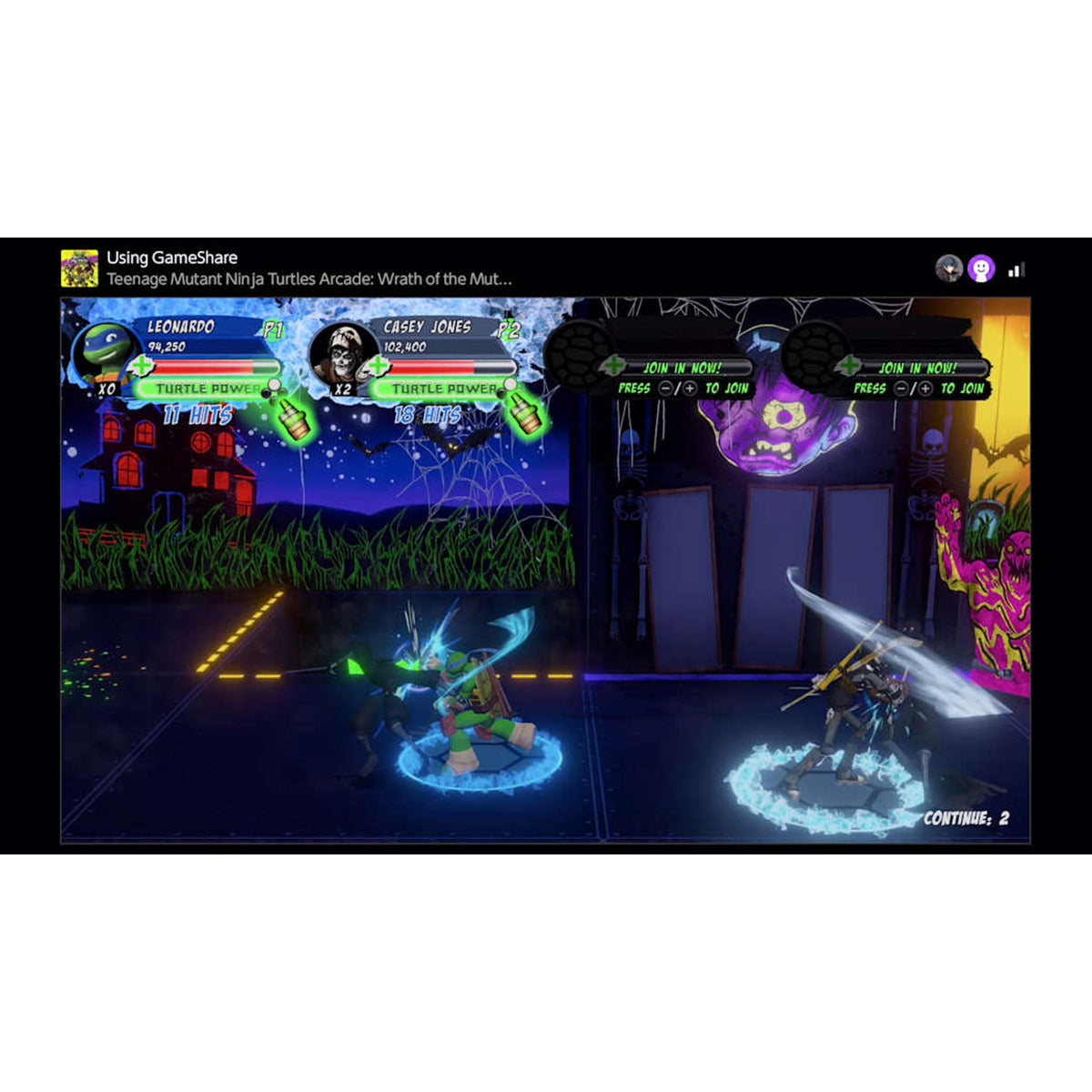 Nintendo Switch 2 Teenage Mutant Ninja Turtles Wrath of the Mutants Ninja Edition