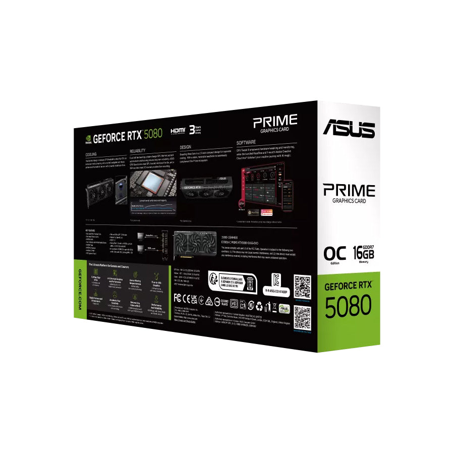 Asus Prime GeForce RTX 5080 Evo 16GB GDDR7 OC Edition Graphics Card