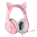 Onikuma K9 7.1 Version Surround Sound RGB Stereo Gaming Headset (Pink)