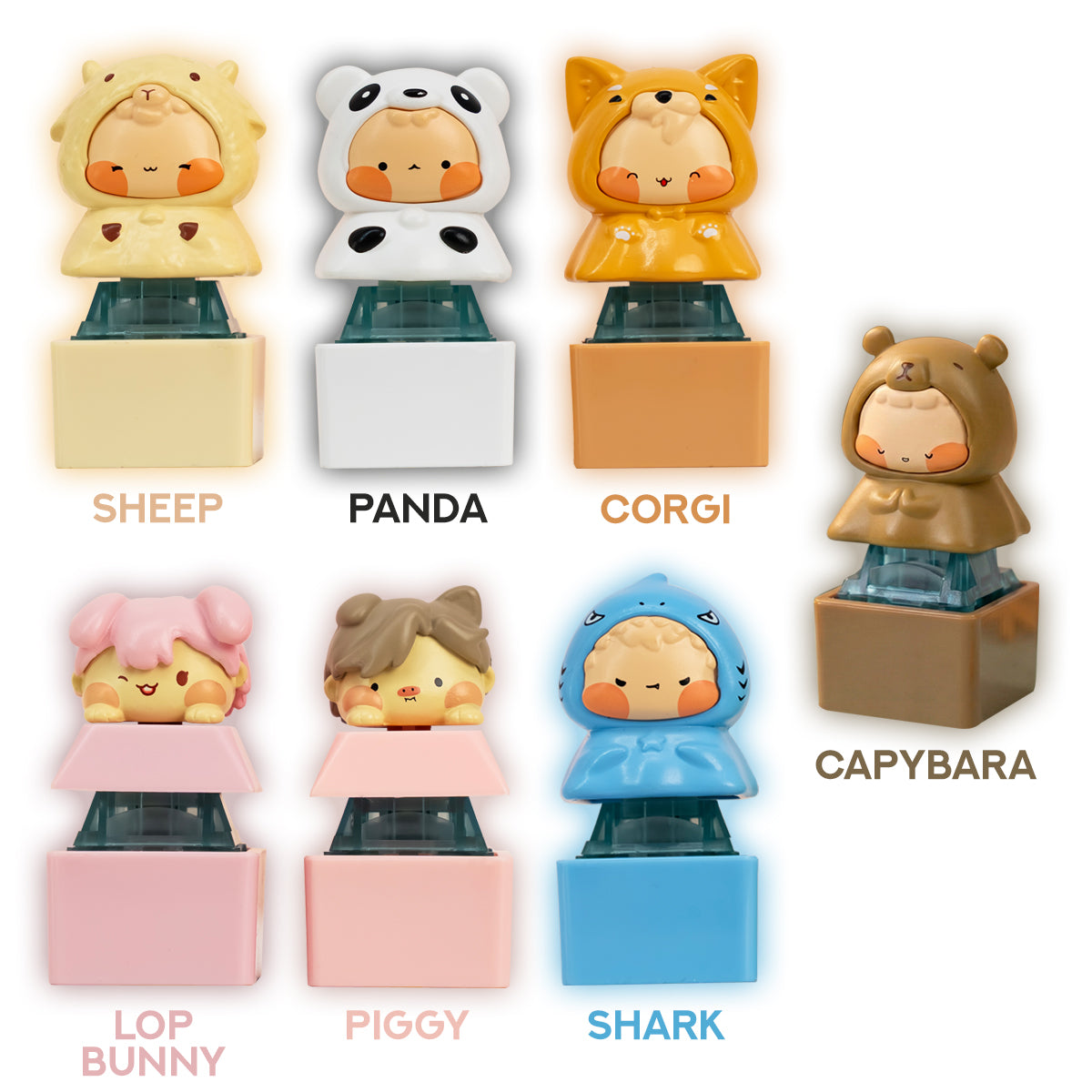 Akko Single Switch Tester (Sheep, Panda, Corgi, Lop Bunny, Piggy, Shark, Capybara Keycap)