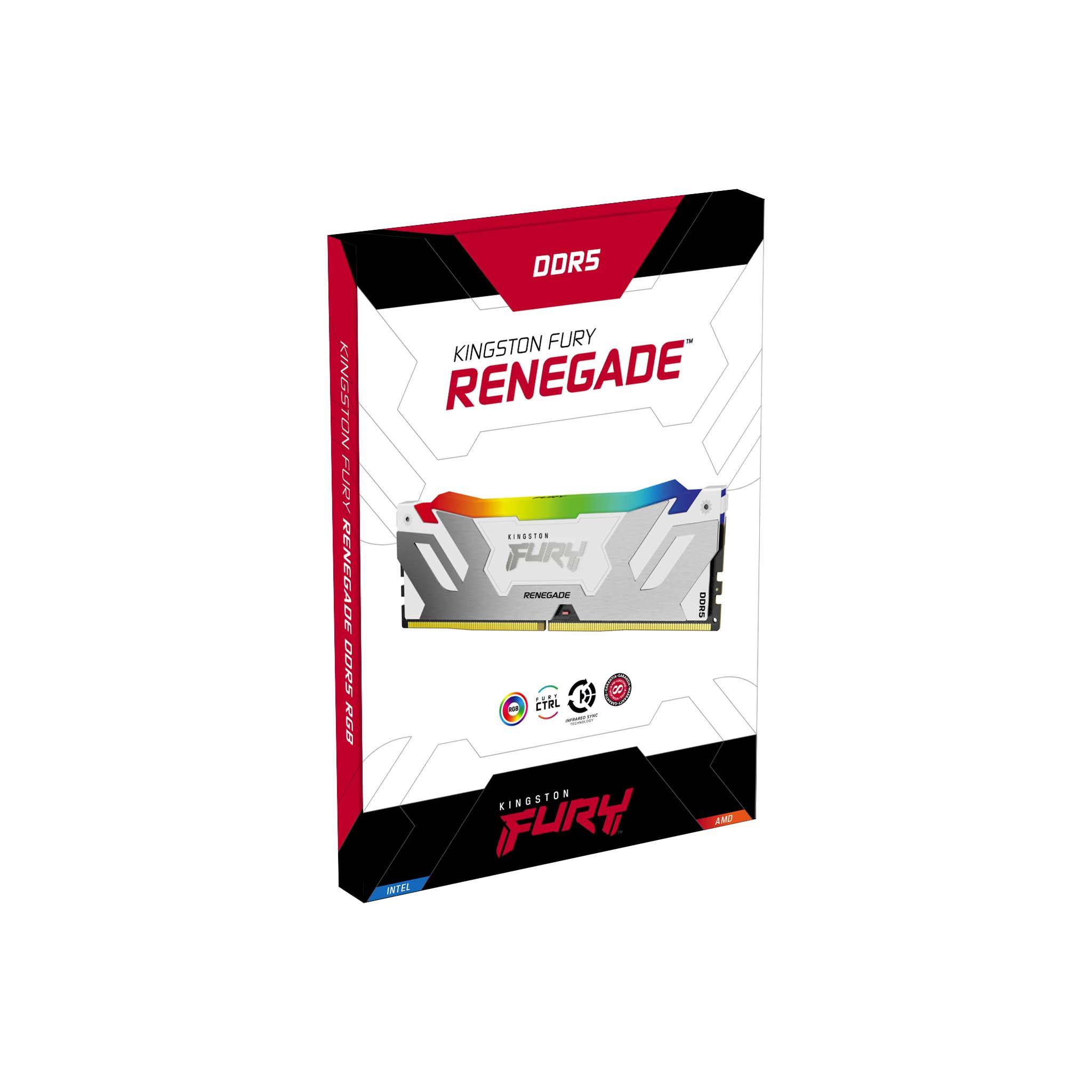 Kingston Fury Renegade 16GB (1x16GB) DDR5 RGB XMP 6000MT/S CL32 Memory