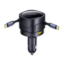 Baseus Enjoyment Max Car Charger C+C Cable & U+C Port 90W (Cosmic Black) (C00035507121-03)