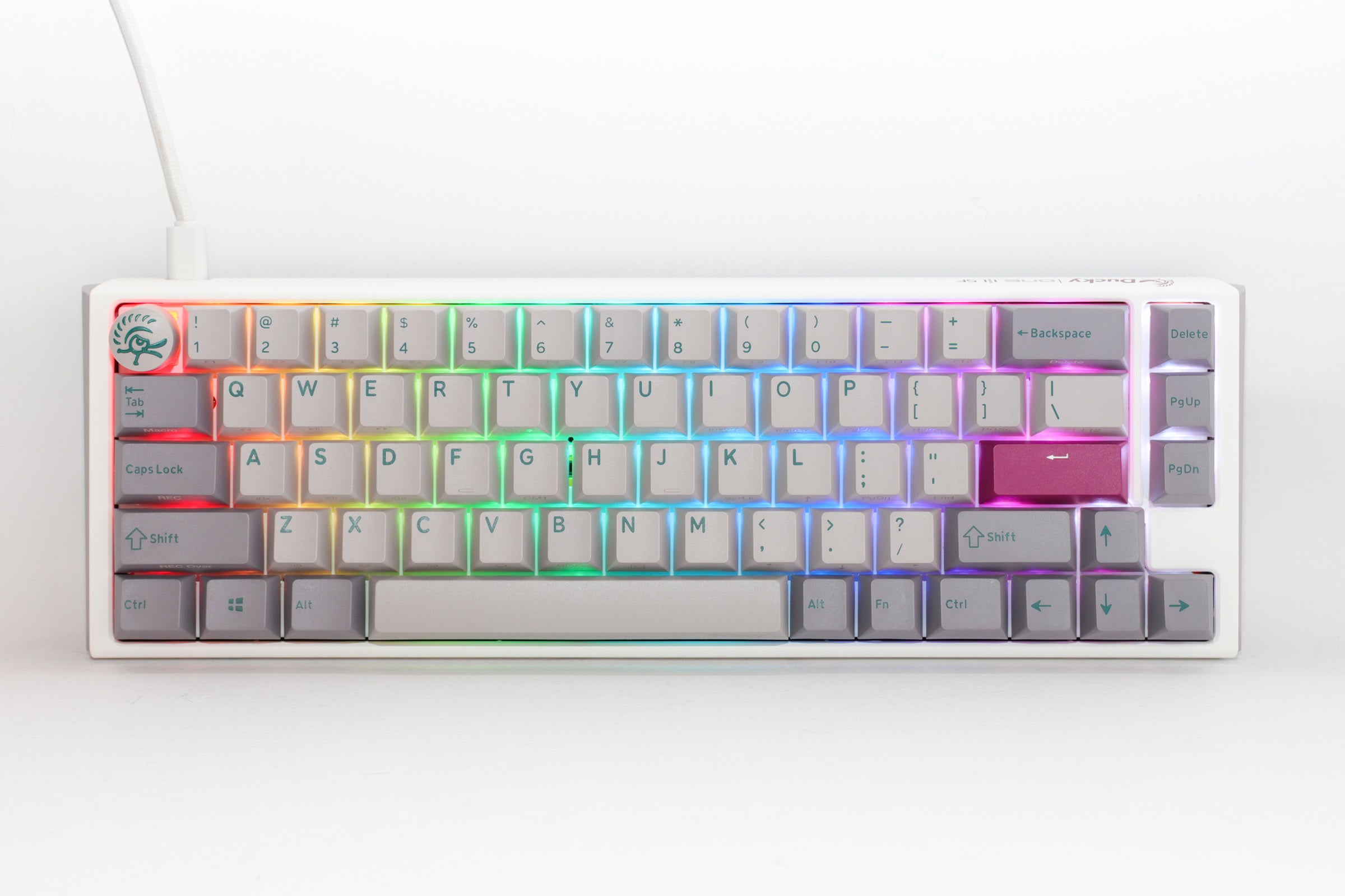 Ducky One 3 SF Mist Grey Hotswap RGB Double-Shot Mechanical Keyboard