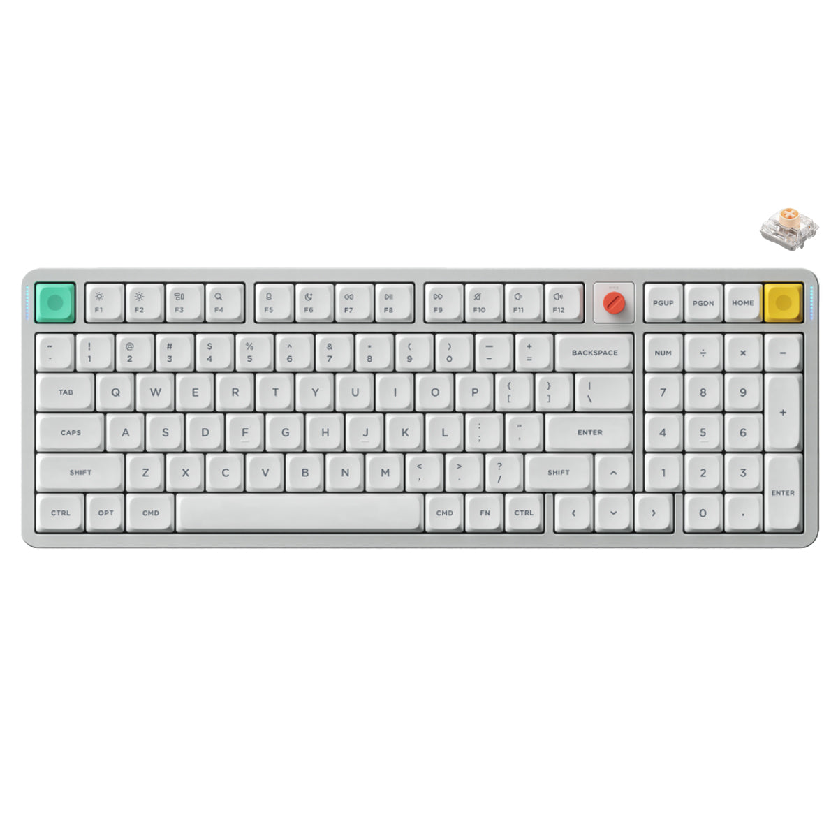NuPhy Air100 V3 Low-Profile Tri-Mode Wireless Mechanical Keyboard - Nova White