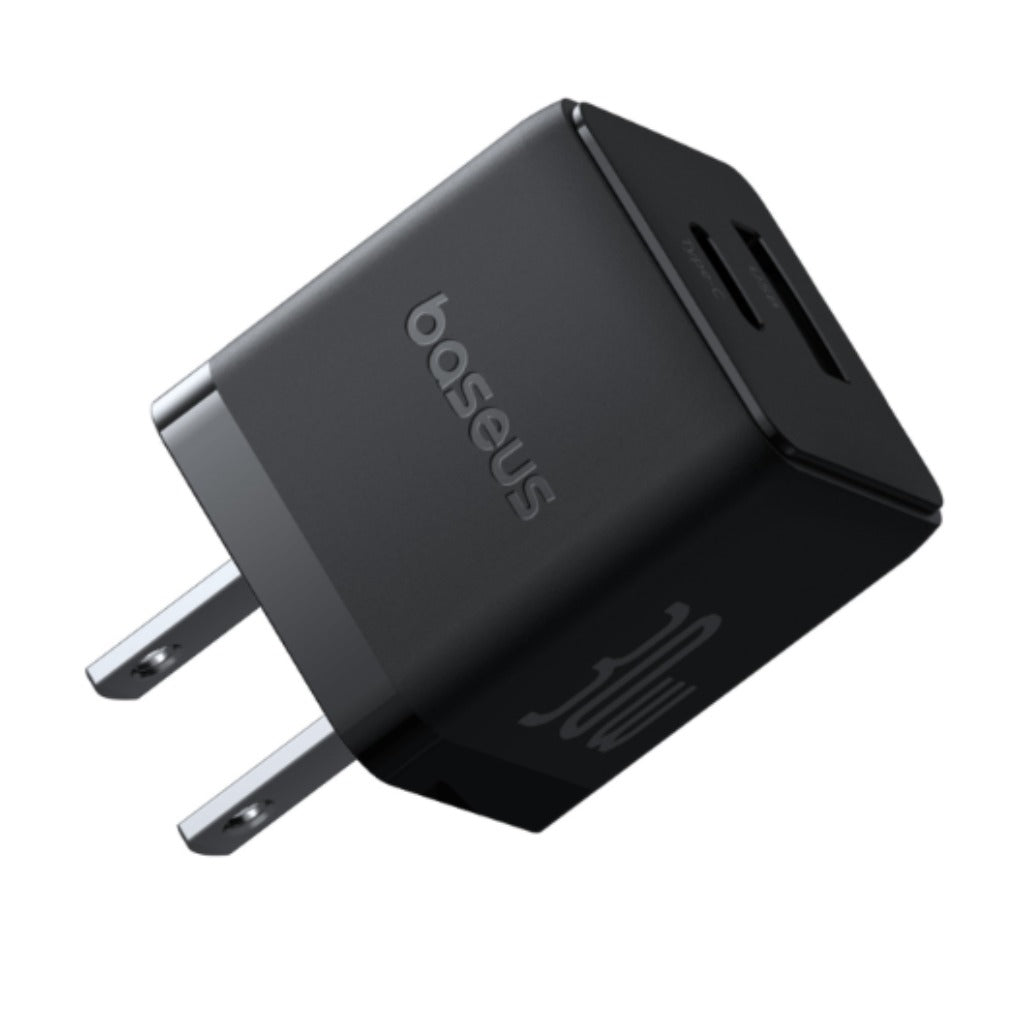 Baseus Palm Fast Charger C+U 30W with Mini Black Cable USB-C to USB-C 1m (Cluster Black)