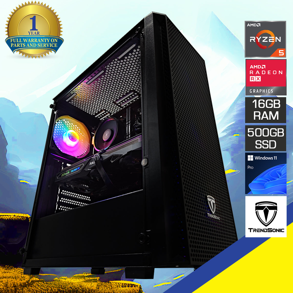 Alpha Breeze Black Desktop Gaming PC