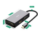 UGREEN Mini DP To HDMI/ VGA/DVI Converter - 13.3cm (Black) (MD114/20418)