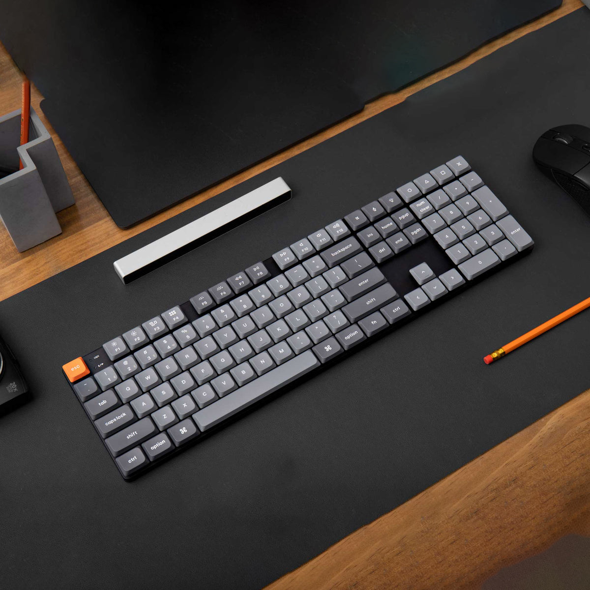 Keychron K5 Max QMK/VIA RGB Backlit Full Size Wireless Custom Mechanical Keyboard (Low Profile Gateron Mechanical Brown Switch) (K5M-B3)