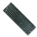 Royal Kludge CBSA-12 132 Keys Plastic Transparent Profile Keycaps Fullset - Green Letter (Transparent Black)