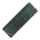 Royal Kludge CBSA-12 132 Keys Plastic Transparent Profile Keycaps Fullset - Green Letter (Transparent Black)
