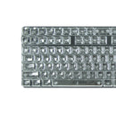 Royal Kludge CBSA-8 132 Keys Plastic Transparent Profile Keycaps Fullset - Black Letter (White)