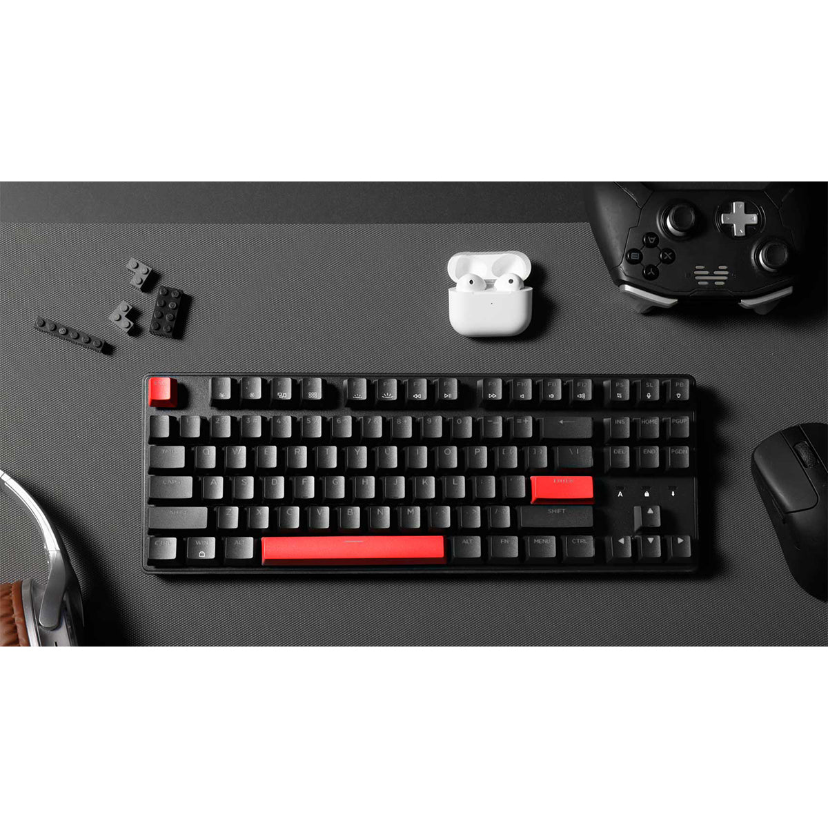 Keychron Lemokey X1 QMK/VIA Red Backlight TKL Wired Mechanical Gaming Keyboard - DataBlitz