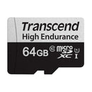 Transcend 350V HIgh Endurance MicroSDXC UHS-I Class 10 U1 100MB/S Read Memory Card w/ SD Adapter