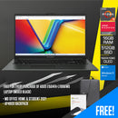 Asus E1504FA-L11066WS 15.6" FHD OLED R5-7520U 16GB RAM 512GB SSD UMA Windows 11 Home Laptop (Mixed Black) + MS Office Home & Student 2021 + AP4600 Backpack