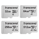 Transcend 300S MicroSDXC I UHS-I Class 10 U1 A1 100MB/S Read Memory Card w/ SD Adapter