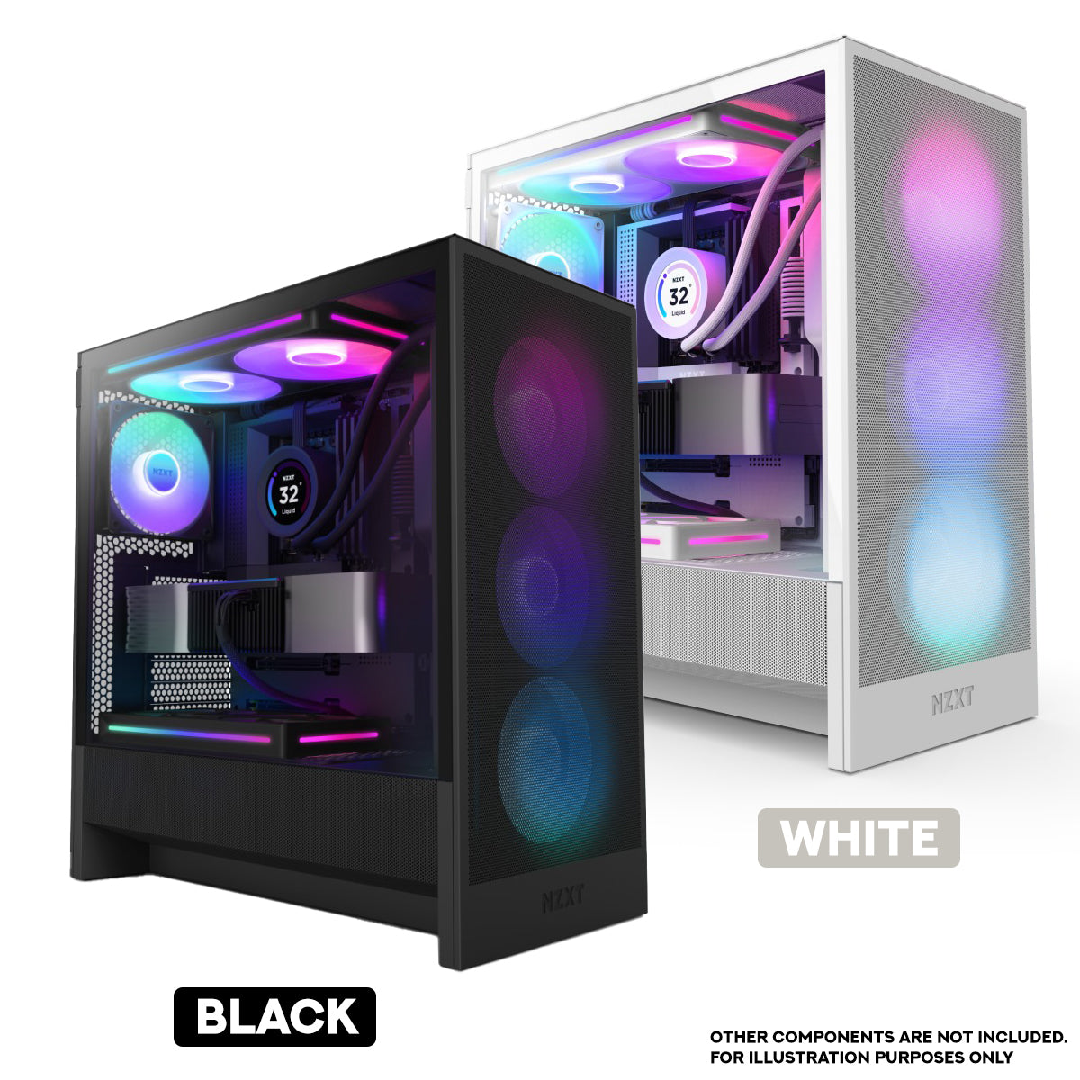 NZXT H5 Flow RGB (2024) Compact ATX Mid-Tower Airflow Case with RGB Fa