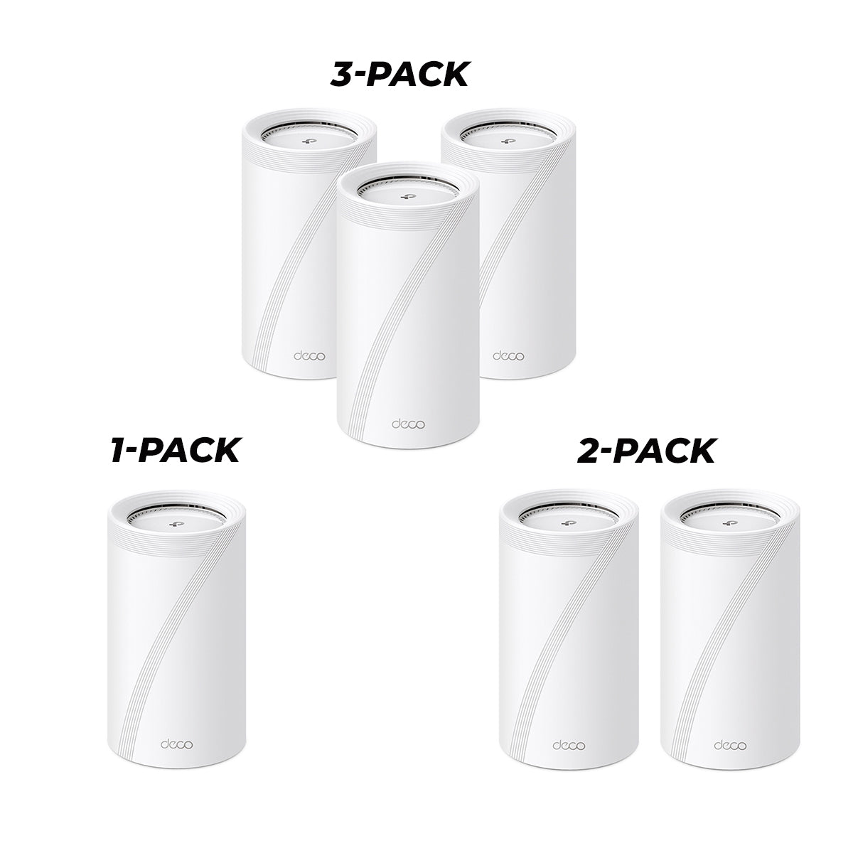 TP-Link Deco BE65 BE11000 Whole Home Mesh WiFi 7 System (1-Pack, 2-Pack, 3-Pack)