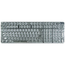 Royal Kludge CBSA-8 132 Keys Plastic Transparent Profile Keycaps Fullset - Black Letter (White)